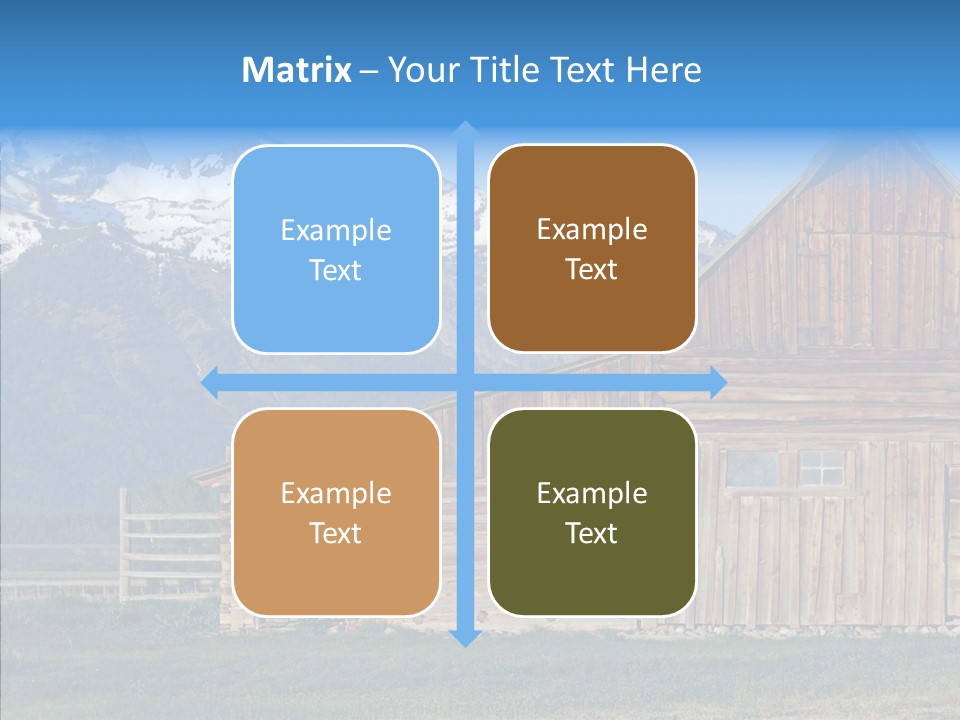 Teton National Park Agriculture Americana PowerPoint Template