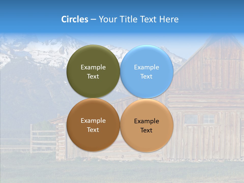 Teton National Park Agriculture Americana PowerPoint Template