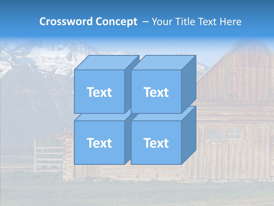 Teton National Park Agriculture Americana PowerPoint Template