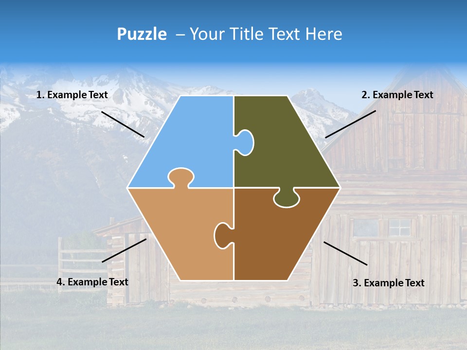 Teton National Park Agriculture Americana PowerPoint Template