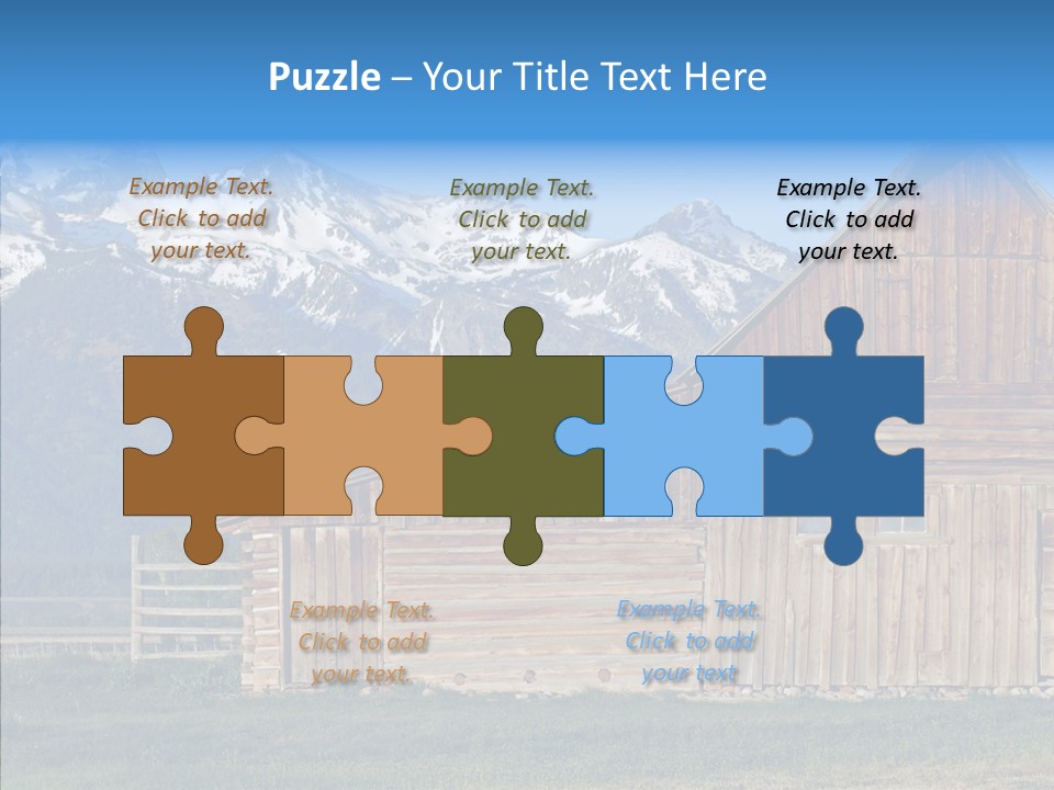 Teton National Park Agriculture Americana PowerPoint Template