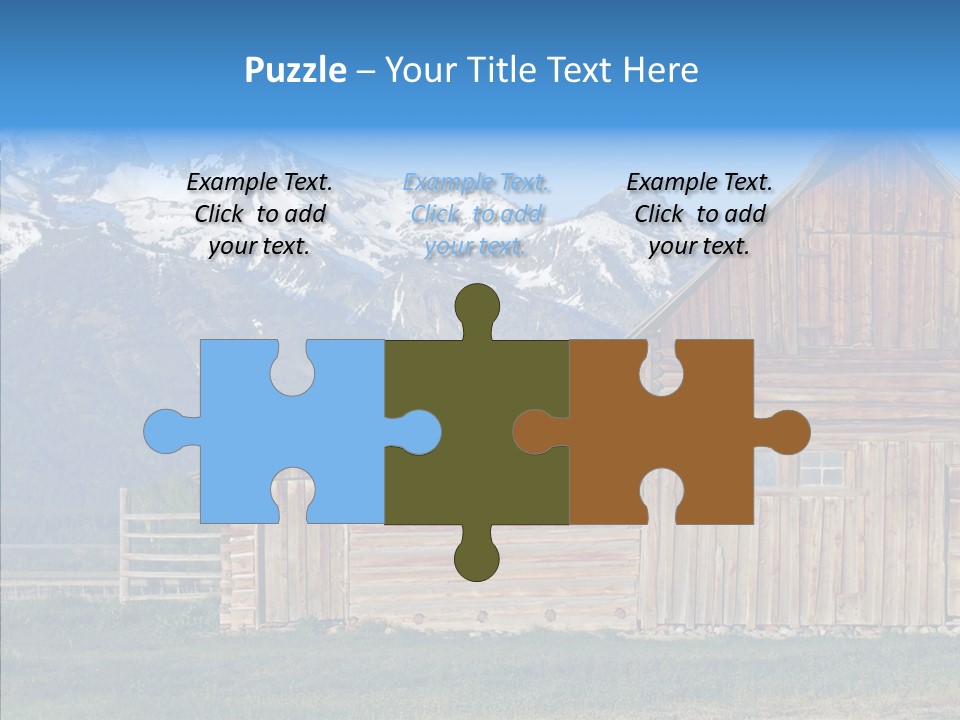 Teton National Park Agriculture Americana PowerPoint Template