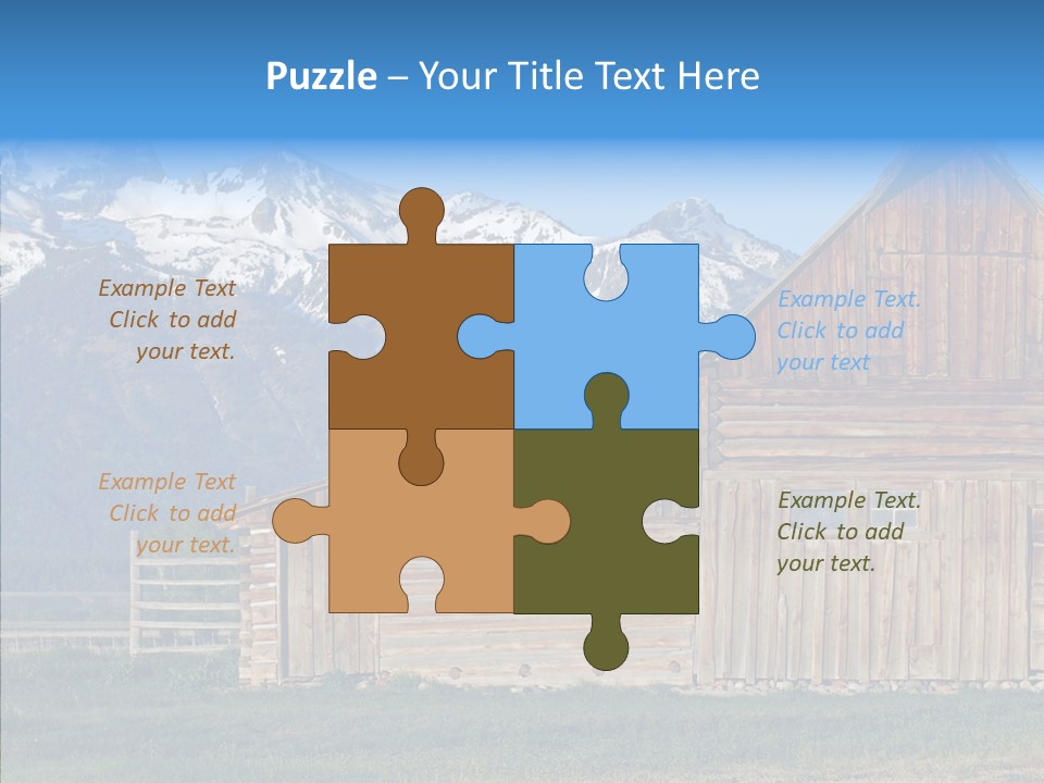 Teton National Park Agriculture Americana PowerPoint Template