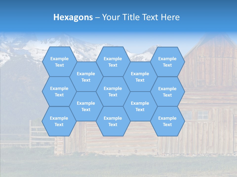 Teton National Park Agriculture Americana PowerPoint Template