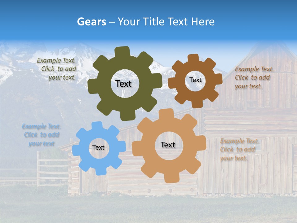 Teton National Park Agriculture Americana PowerPoint Template