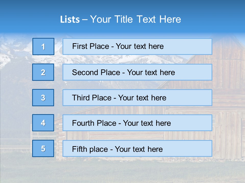 Teton National Park Agriculture Americana PowerPoint Template