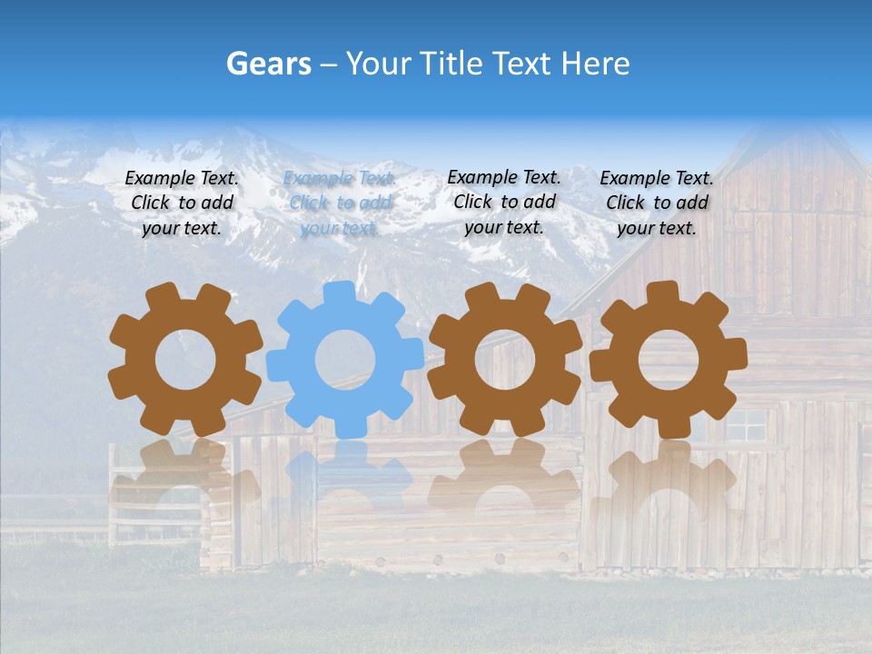 Teton National Park Agriculture Americana PowerPoint Template