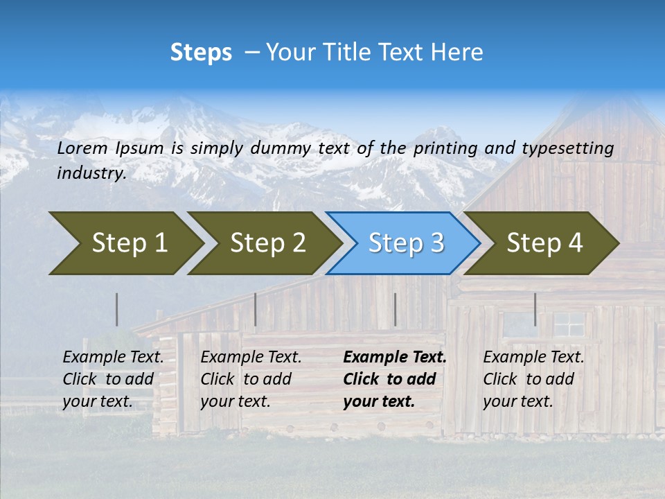 Teton National Park Agriculture Americana PowerPoint Template