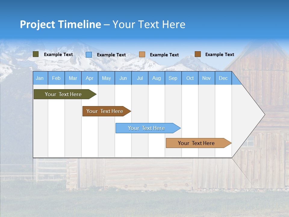 Teton National Park Agriculture Americana PowerPoint Template