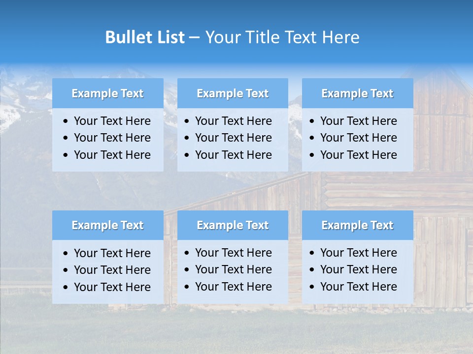 Teton National Park Agriculture Americana PowerPoint Template