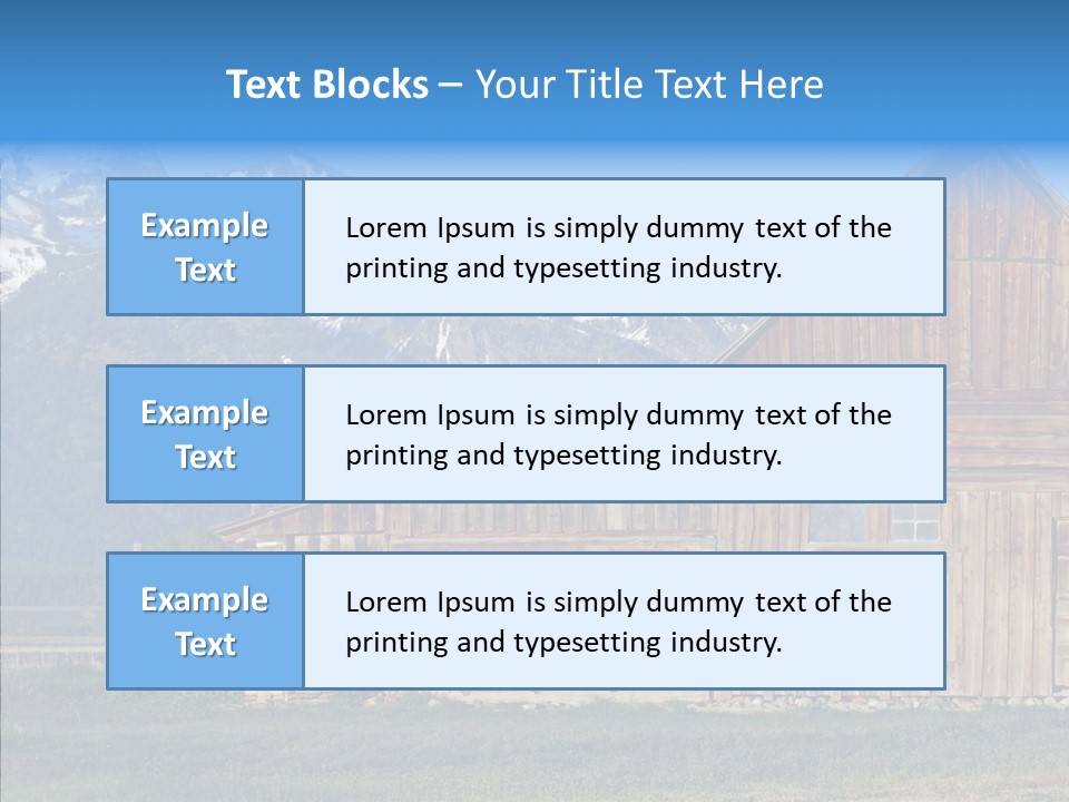 Teton National Park Agriculture Americana PowerPoint Template