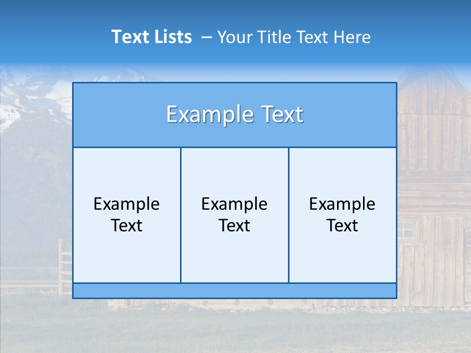 Teton National Park Agriculture Americana PowerPoint Template