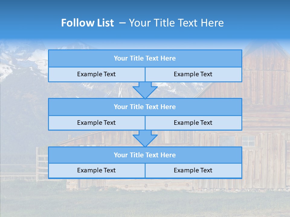 Teton National Park Agriculture Americana PowerPoint Template