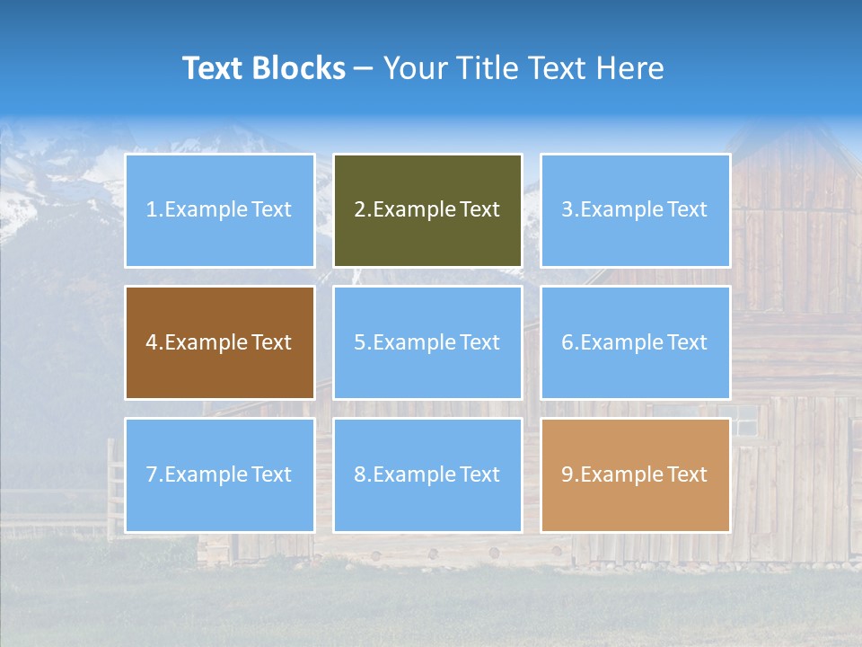 Teton National Park Agriculture Americana PowerPoint Template