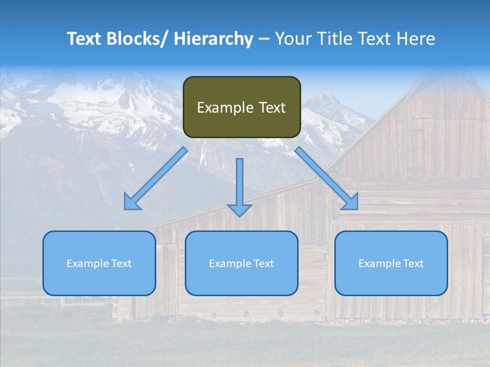 Teton National Park Agriculture Americana PowerPoint Template