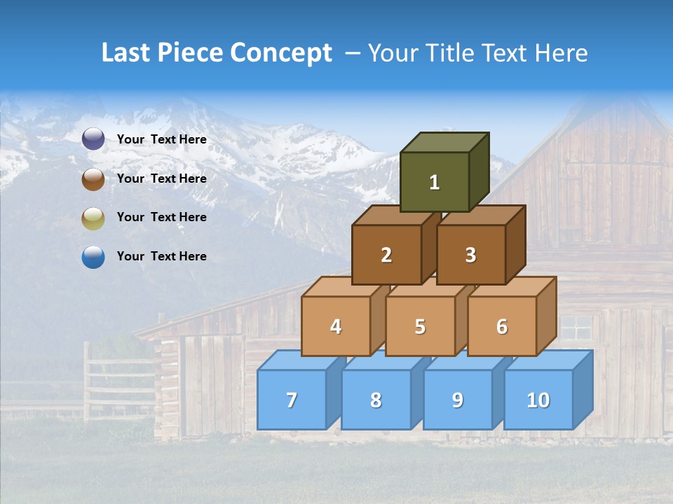 Teton National Park Agriculture Americana PowerPoint Template