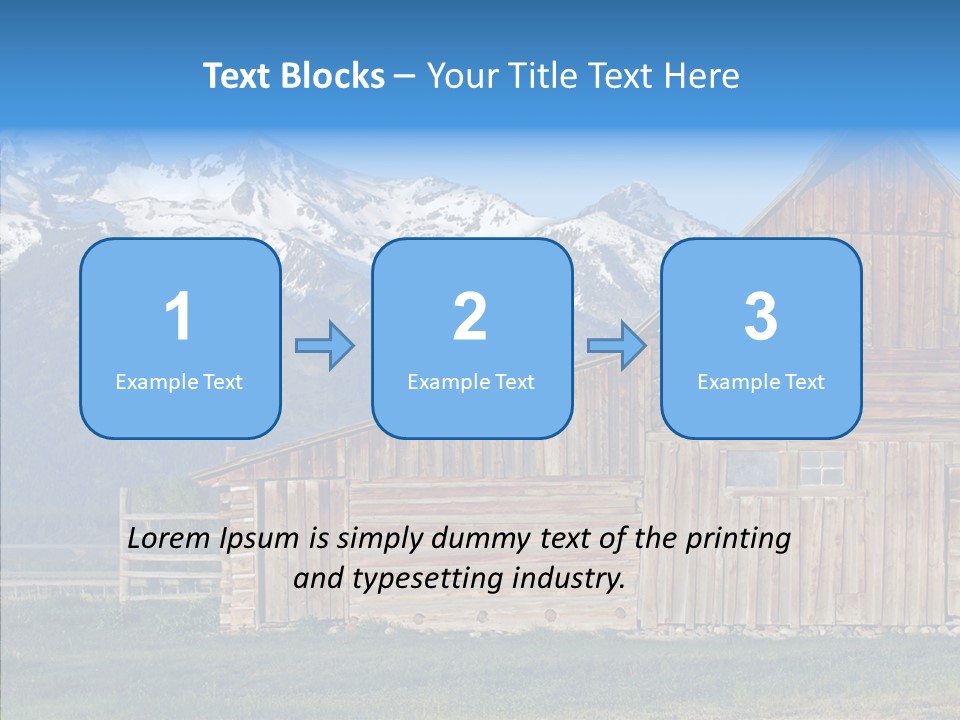 Teton National Park Agriculture Americana PowerPoint Template