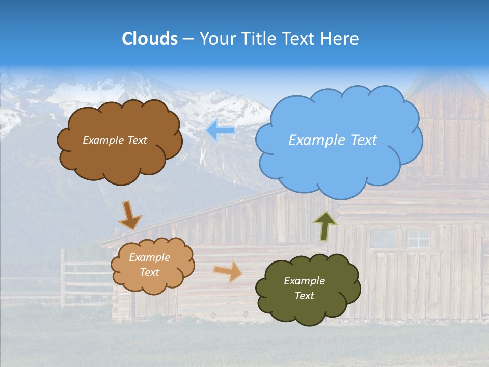 Teton National Park Agriculture Americana PowerPoint Template