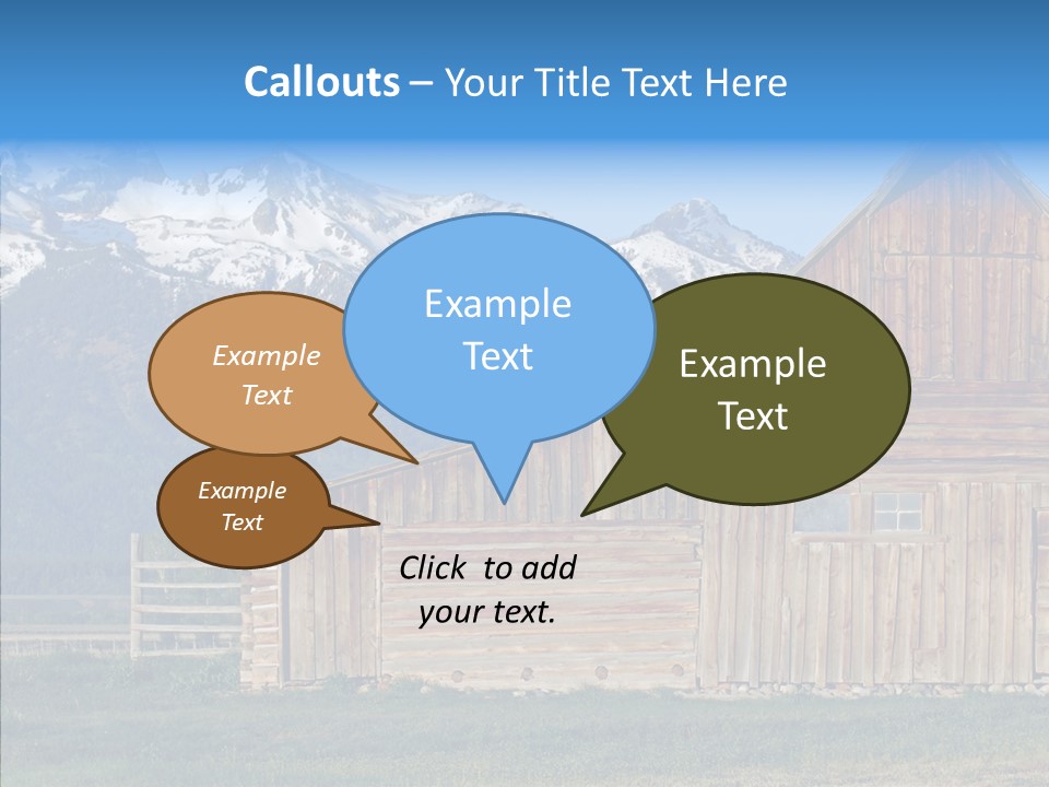 Teton National Park Agriculture Americana PowerPoint Template