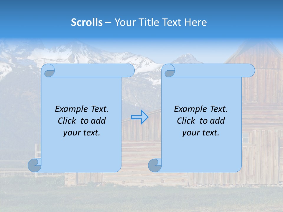 Teton National Park Agriculture Americana PowerPoint Template