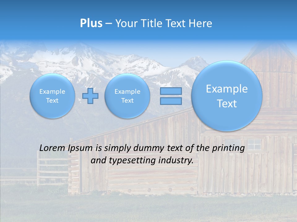 Teton National Park Agriculture Americana PowerPoint Template