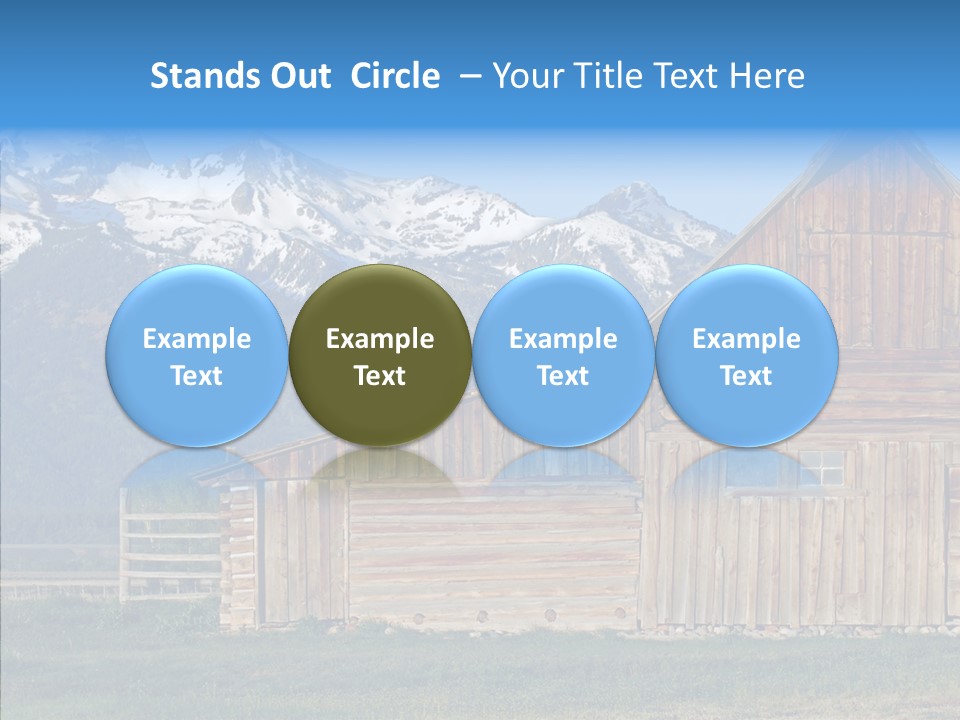 Teton National Park Agriculture Americana PowerPoint Template
