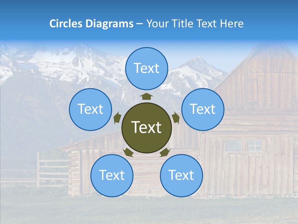 Teton National Park Agriculture Americana PowerPoint Template