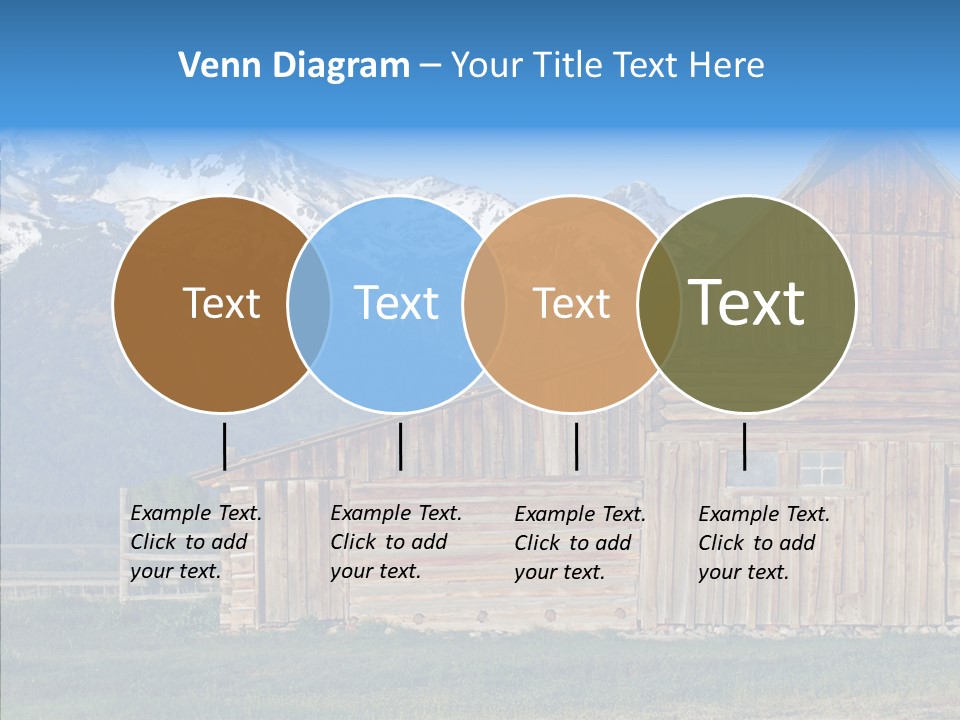 Teton National Park Agriculture Americana PowerPoint Template