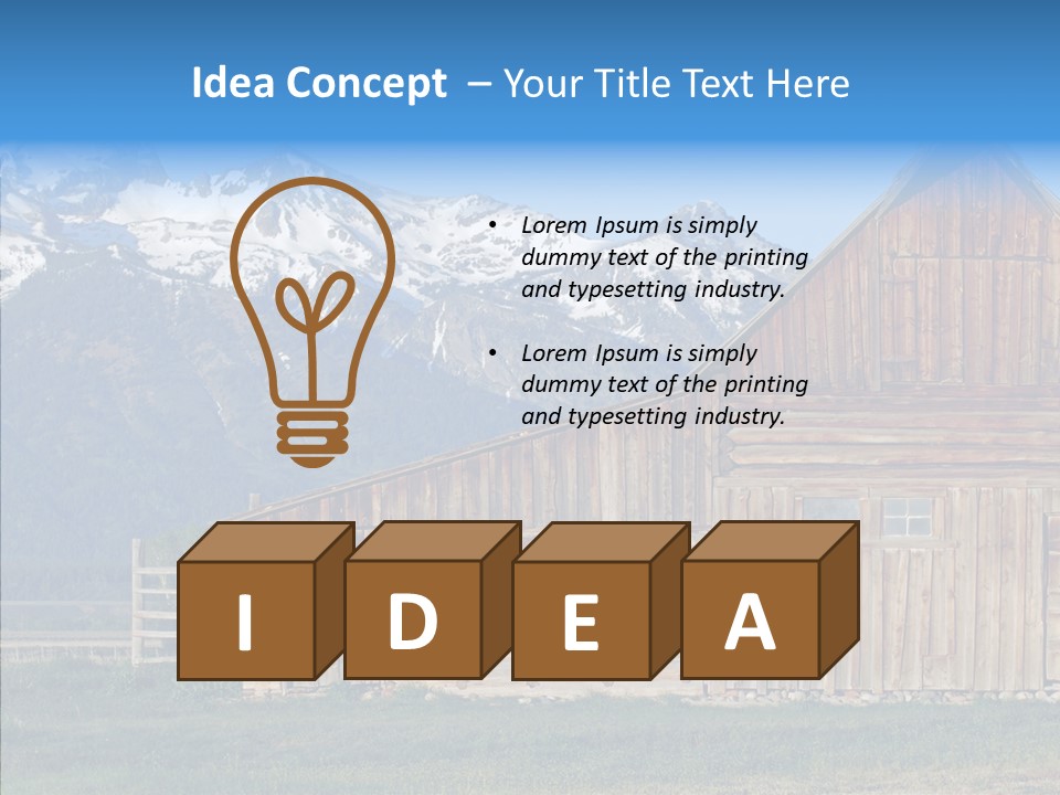 Teton National Park Agriculture Americana PowerPoint Template