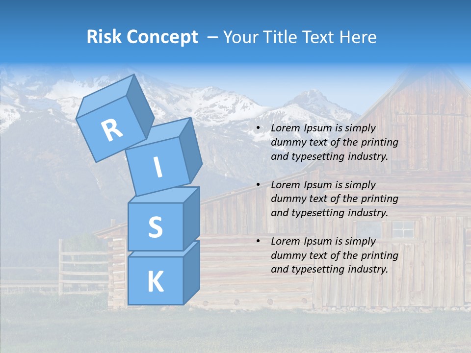 Teton National Park Agriculture Americana PowerPoint Template