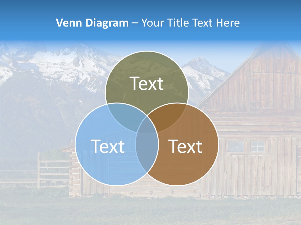 Teton National Park Agriculture Americana PowerPoint Template