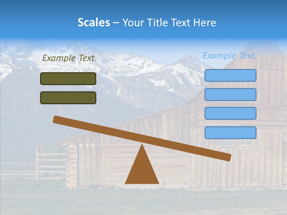 Teton National Park Agriculture Americana PowerPoint Template