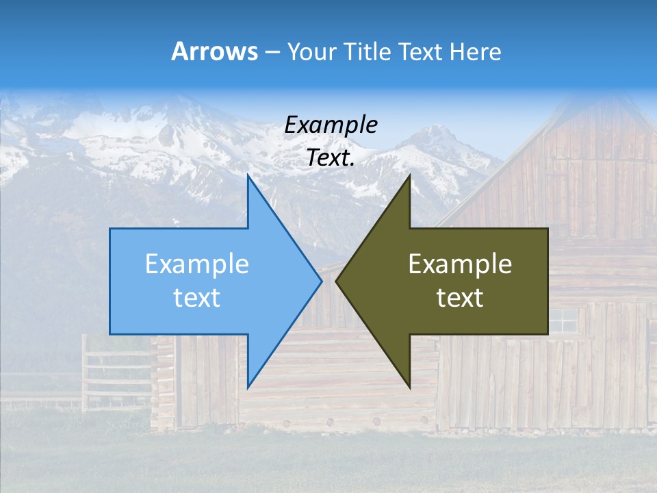 Teton National Park Agriculture Americana PowerPoint Template