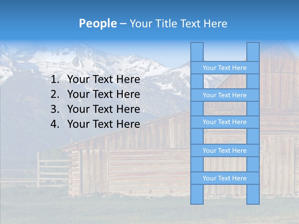 Teton National Park Agriculture Americana PowerPoint Template