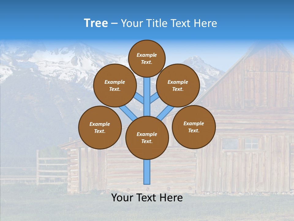 Teton National Park Agriculture Americana PowerPoint Template