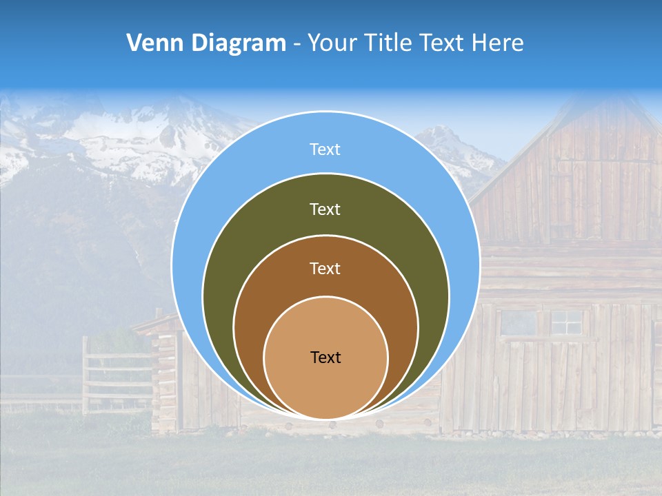 Teton National Park Agriculture Americana PowerPoint Template