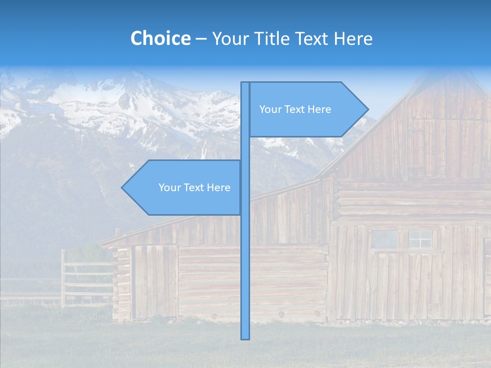 Teton National Park Agriculture Americana PowerPoint Template