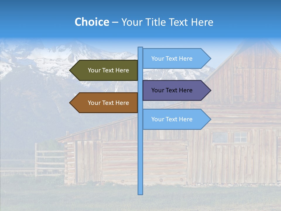 Teton National Park Agriculture Americana PowerPoint Template