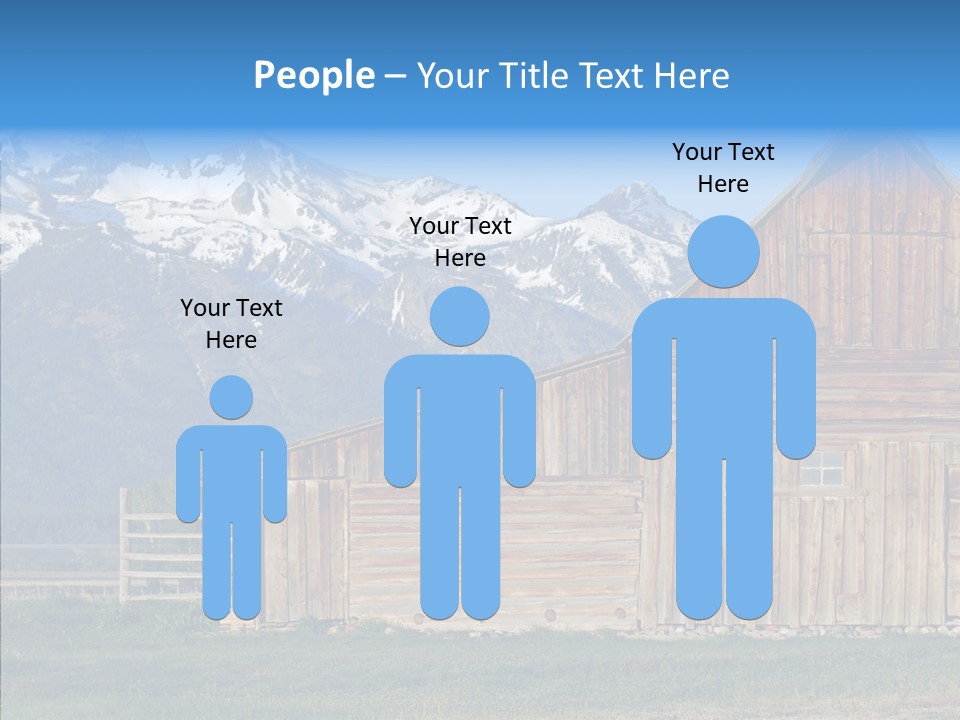 Teton National Park Agriculture Americana PowerPoint Template