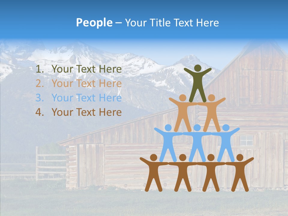 Teton National Park Agriculture Americana PowerPoint Template