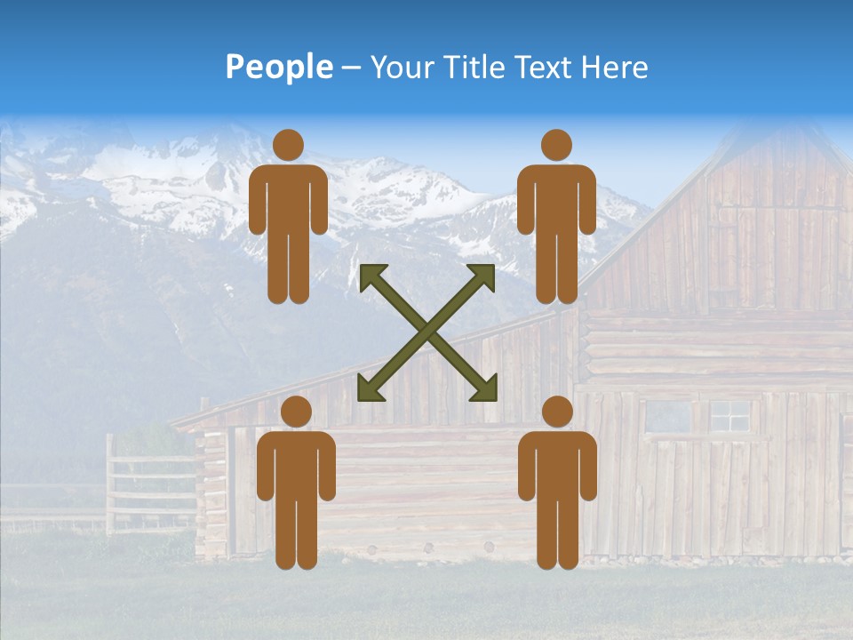 Teton National Park Agriculture Americana PowerPoint Template