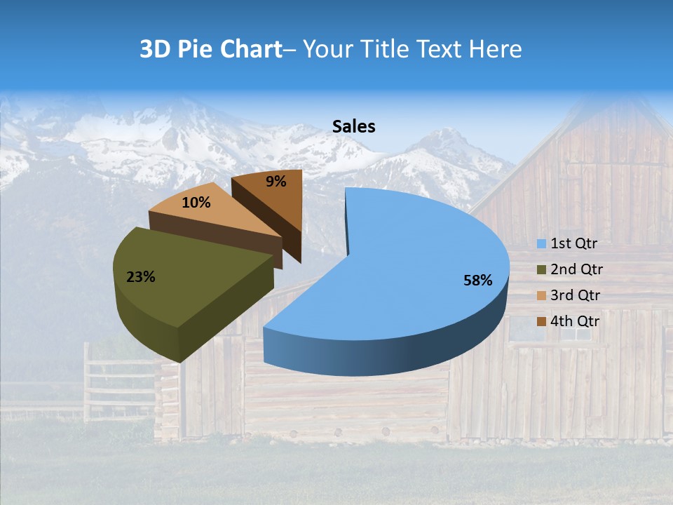 Teton National Park Agriculture Americana PowerPoint Template