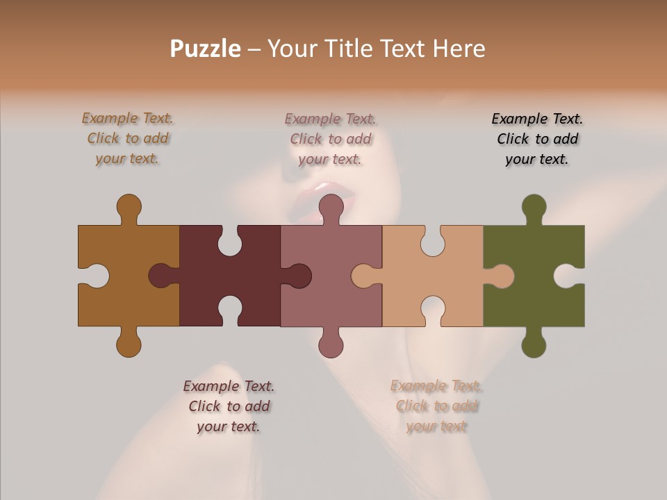 Female Person Posing PowerPoint Template