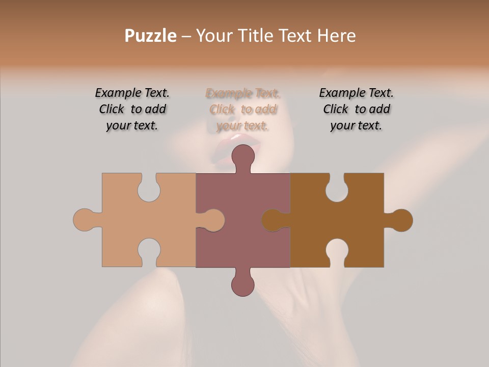 Female Person Posing PowerPoint Template