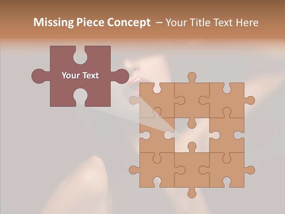 Female Person Posing PowerPoint Template