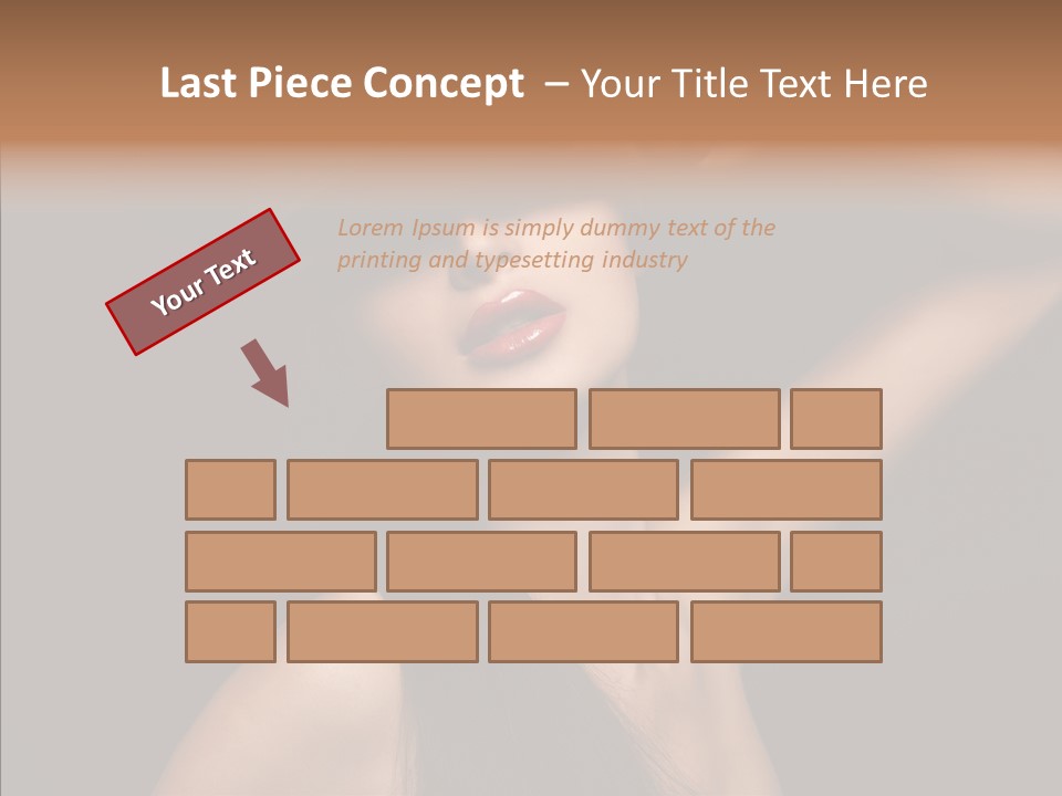 Female Person Posing PowerPoint Template