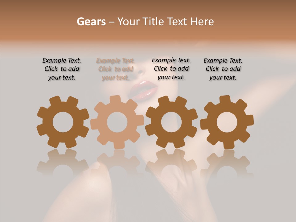 Female Person Posing PowerPoint Template