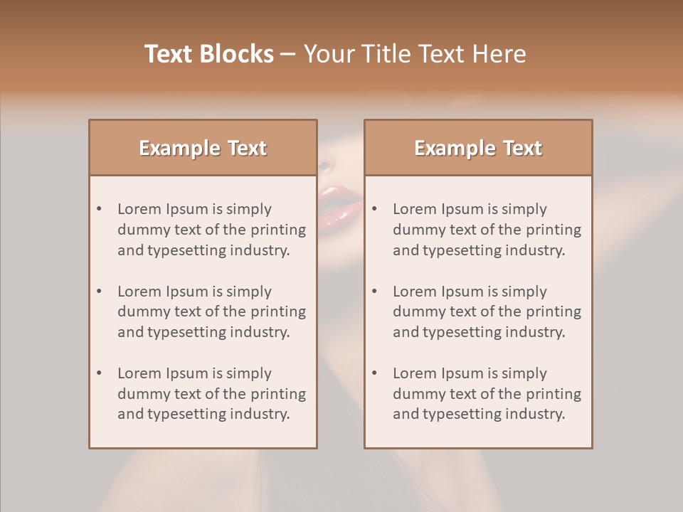 Female Person Posing PowerPoint Template