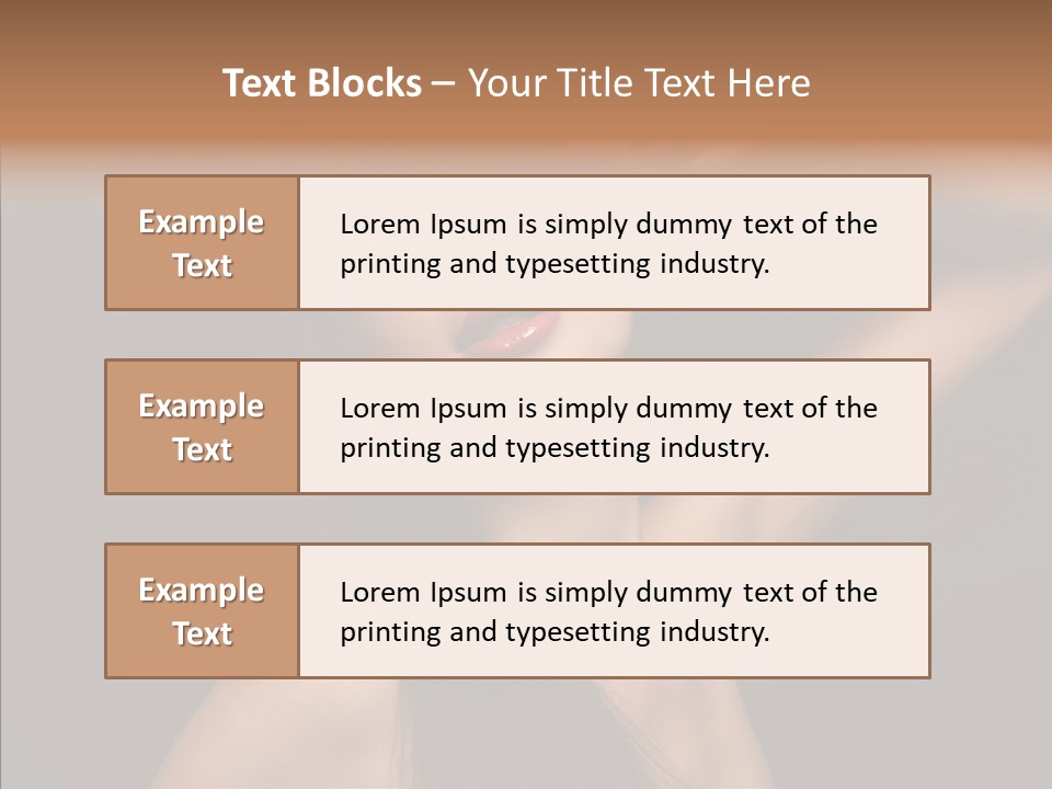 Female Person Posing PowerPoint Template