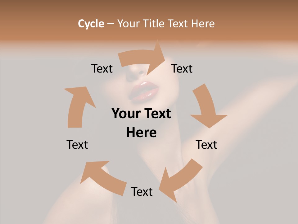 Female Person Posing PowerPoint Template